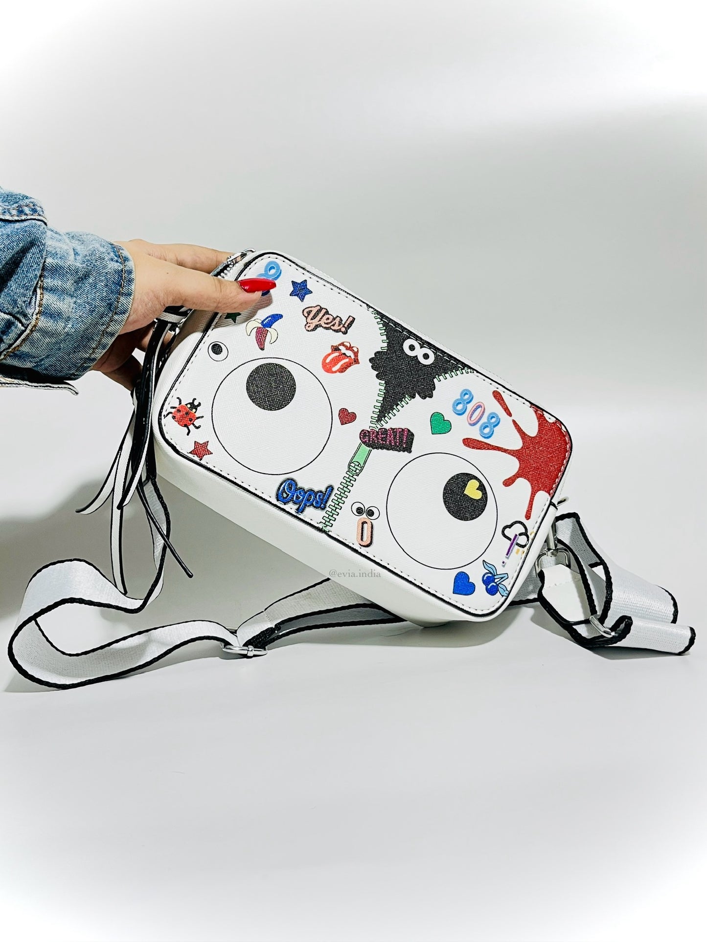 Quirky Eye Theme Cross-Body Bag